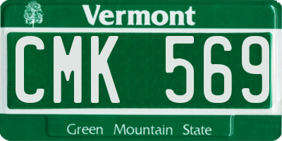 VT license plate CMK569