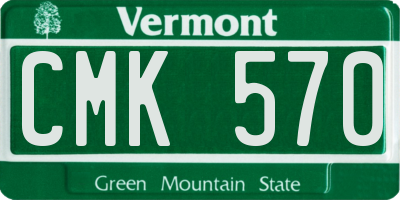 VT license plate CMK570