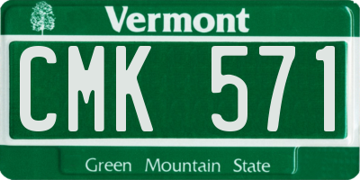 VT license plate CMK571