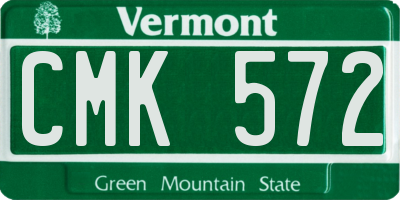 VT license plate CMK572