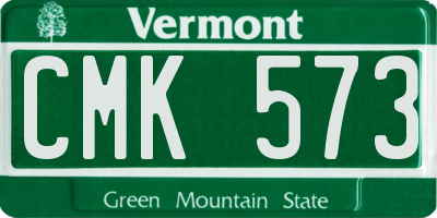 VT license plate CMK573