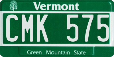 VT license plate CMK575