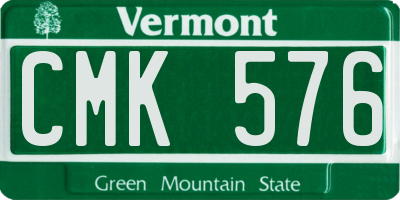 VT license plate CMK576