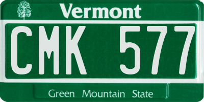 VT license plate CMK577