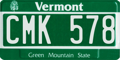 VT license plate CMK578