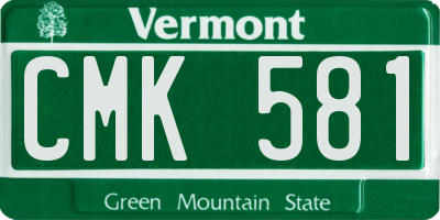 VT license plate CMK581