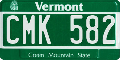 VT license plate CMK582