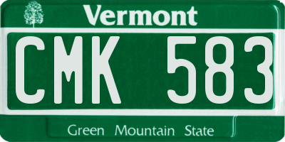 VT license plate CMK583
