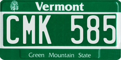 VT license plate CMK585