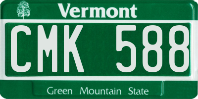 VT license plate CMK588
