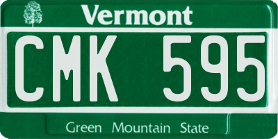 VT license plate CMK595