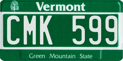 VT license plate CMK599
