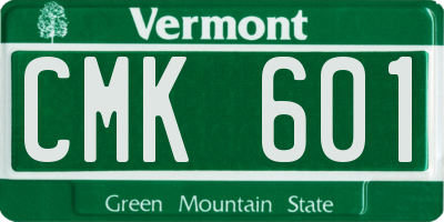 VT license plate CMK601