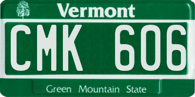VT license plate CMK606