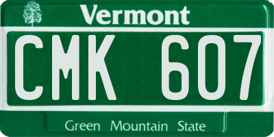 VT license plate CMK607