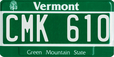 VT license plate CMK610