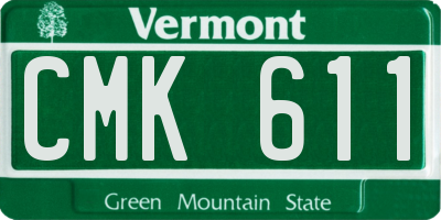 VT license plate CMK611