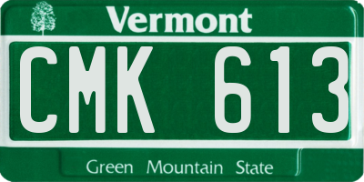 VT license plate CMK613