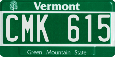 VT license plate CMK615