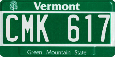 VT license plate CMK617