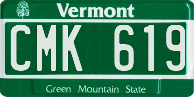 VT license plate CMK619