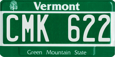 VT license plate CMK622
