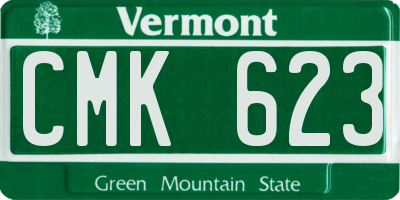 VT license plate CMK623