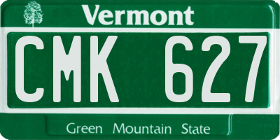 VT license plate CMK627