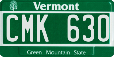 VT license plate CMK630