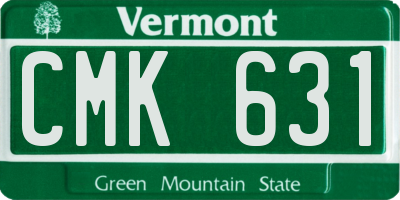 VT license plate CMK631