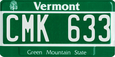 VT license plate CMK633