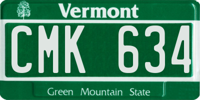 VT license plate CMK634
