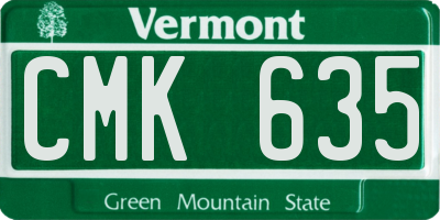 VT license plate CMK635