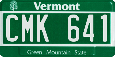 VT license plate CMK641