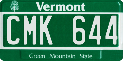 VT license plate CMK644