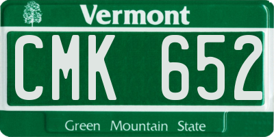 VT license plate CMK652