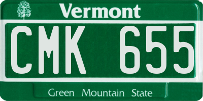 VT license plate CMK655