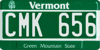 VT license plate CMK656