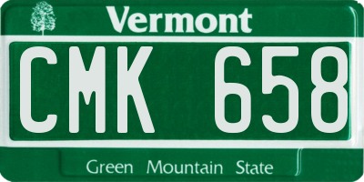 VT license plate CMK658