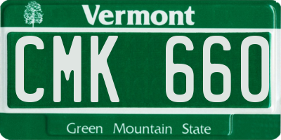 VT license plate CMK660