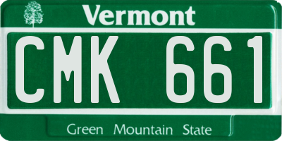 VT license plate CMK661