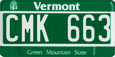 VT license plate CMK663