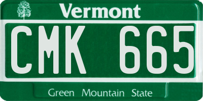 VT license plate CMK665
