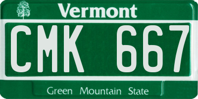 VT license plate CMK667