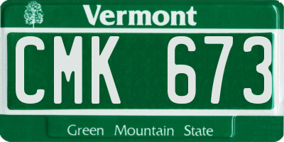 VT license plate CMK673