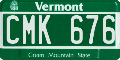VT license plate CMK676