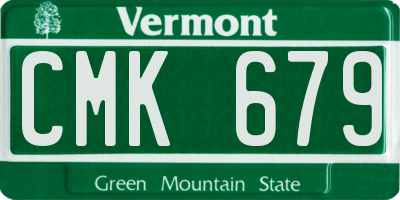 VT license plate CMK679