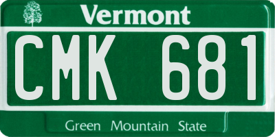 VT license plate CMK681