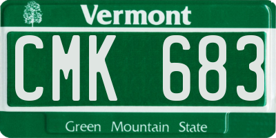 VT license plate CMK683