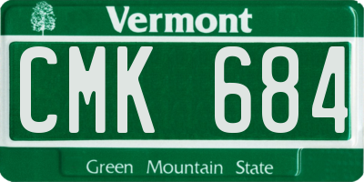 VT license plate CMK684
